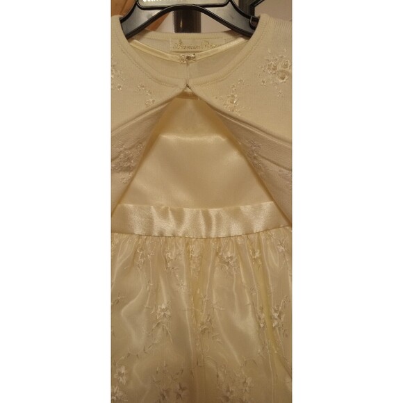 American Princess Girl's Ivory Chiffon Taffeta Formal /Party Dress Size 3/3T NWT - Picture 5 of 10